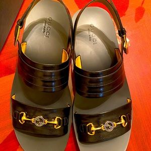 Gucci men’s authentic  leather sandals
